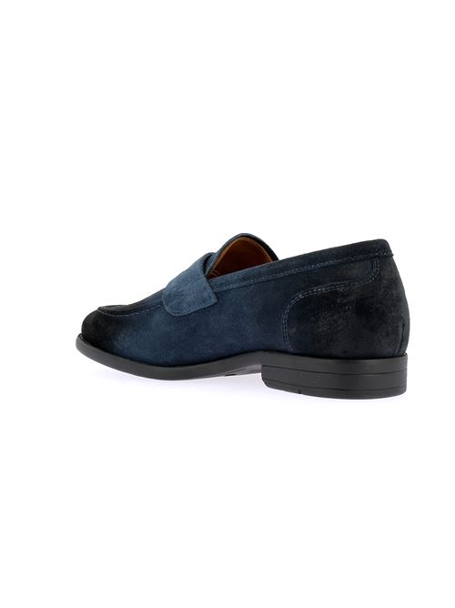 mocassino uomo in camoscio blu NERO GIARDINI | E302785UE207